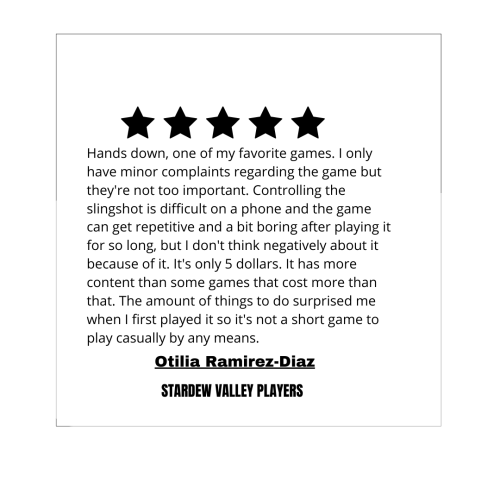 Stardew Valley Player’s Review